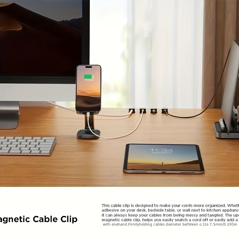 6/12Pcs PP Magnetic Cable Clip - Magnetic Charging Cable recensione e prezzo