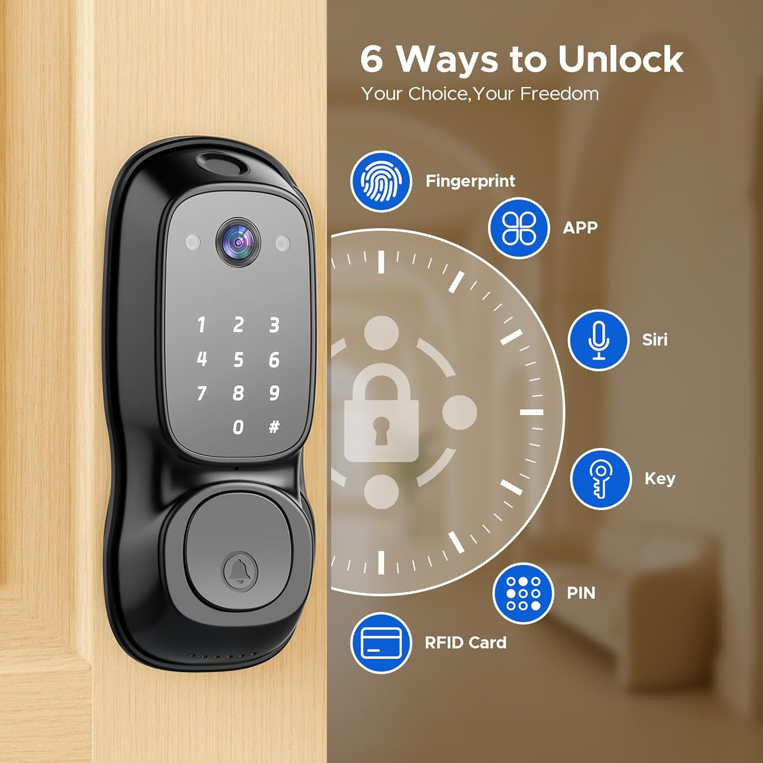 Tuya Wifi Smart Door Lock ‎Cam - Electronics & Gadgets Charging Gocable 8 In 1 Edc 100W Cable recensione e prezzo