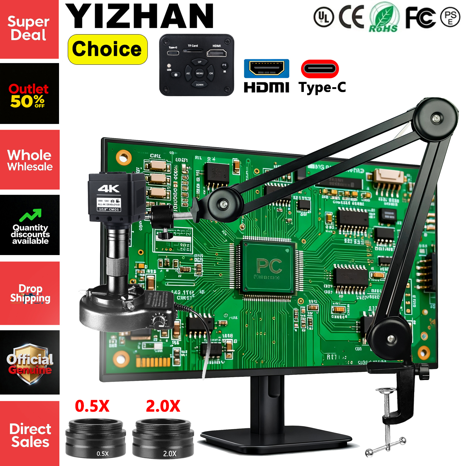 4K UHD Digital Microscope For  - Digital Magnifier Reading recensione e prezzo